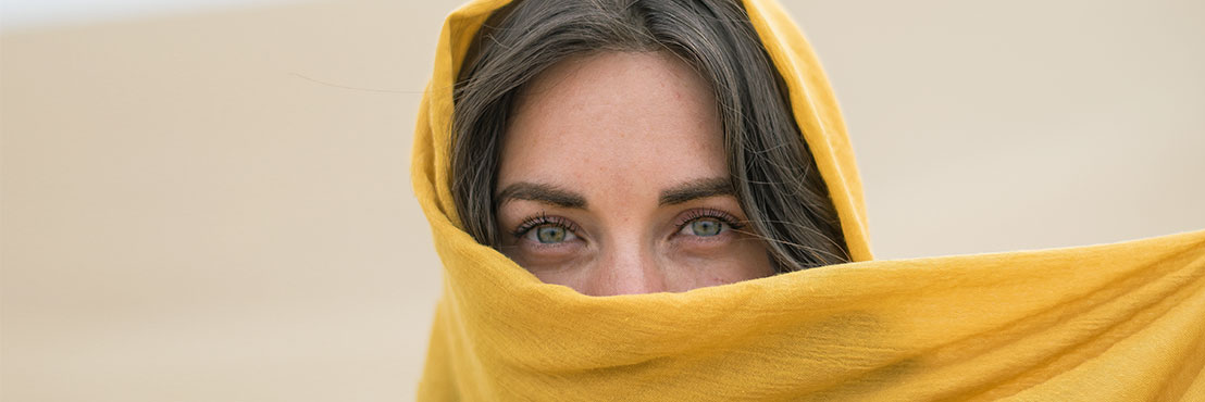 Girl in Iran Desert